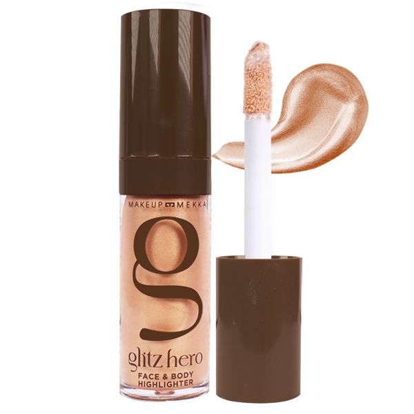 Glitz Hero Face & Body Highlighter, Golden Hero