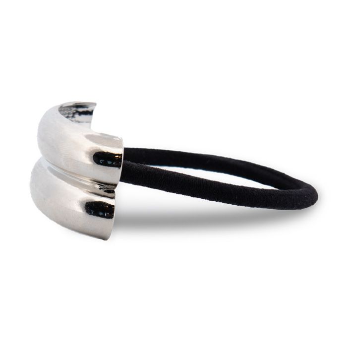 Metal Hair Tie Pattern, Silver