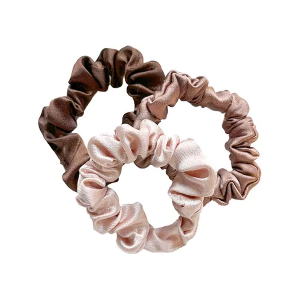 Slim Silky Scrunchies 3pk, Bronde