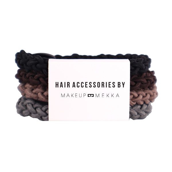 Woven Hair Ties 4pk, Dark Mix
