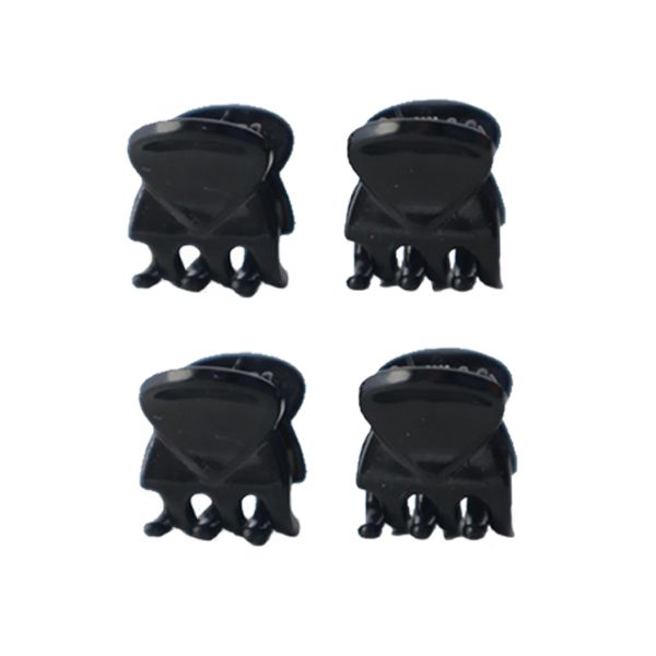 Mini Hair Clips 4pk, Black