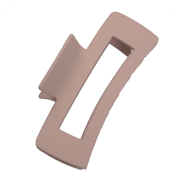 Square Hair Clip, Brown