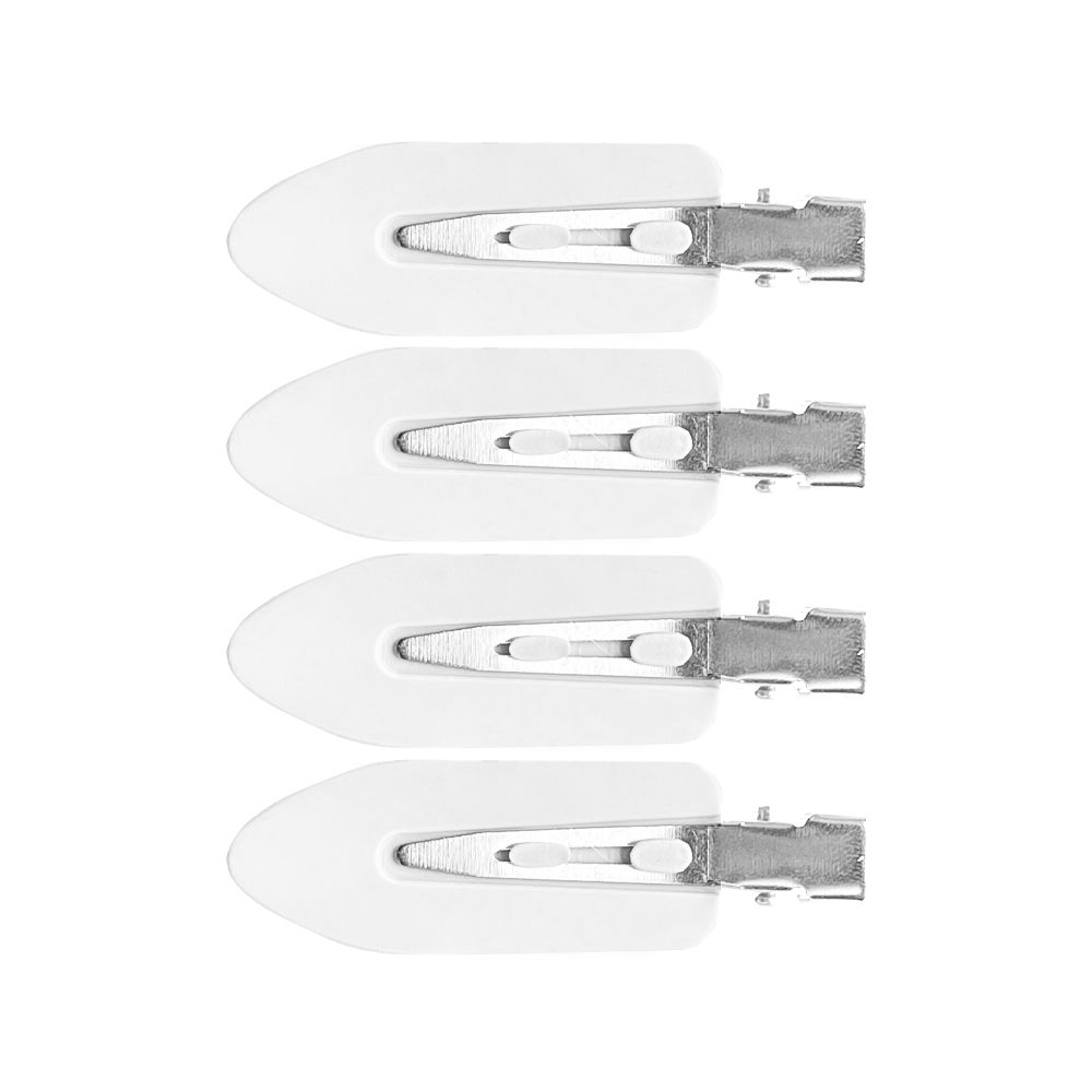 Hair Clips No Crease 4pk, White