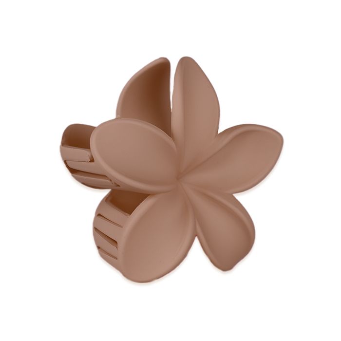 Matte Flower Hair Clip Large, Brown