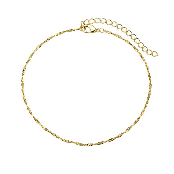 Twisted Anklet, Gold