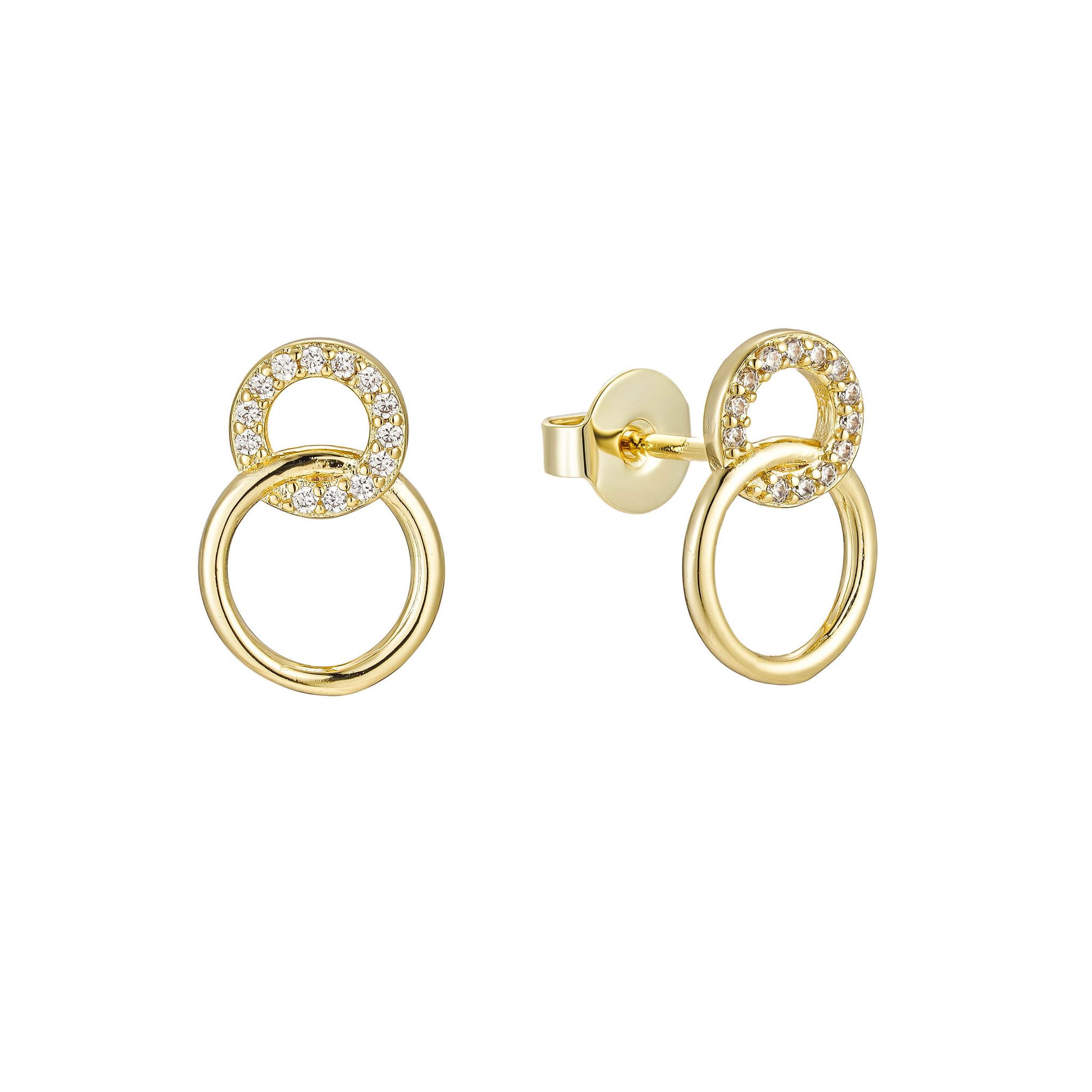 Linked Earrings, Gold