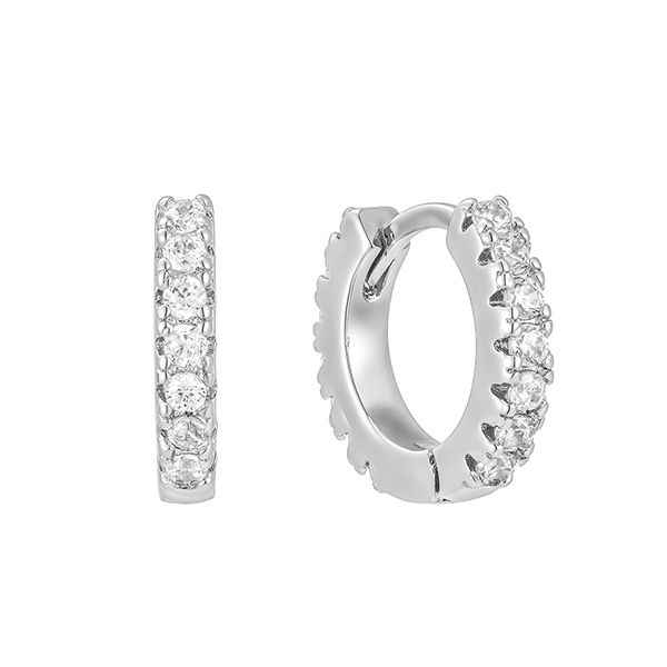 Earrings Crystal Medium, Silver