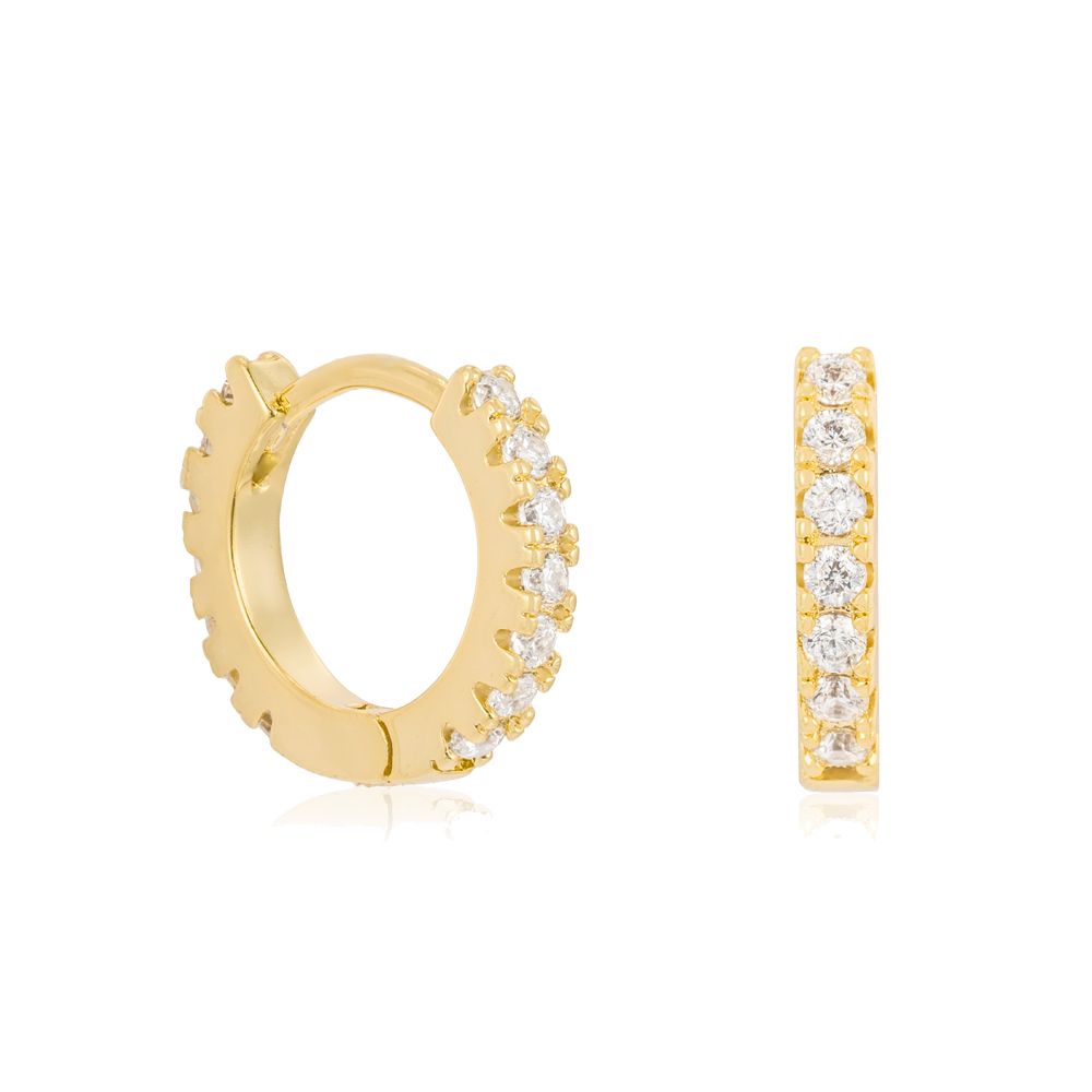 Earrings Crystal Medium, Gold