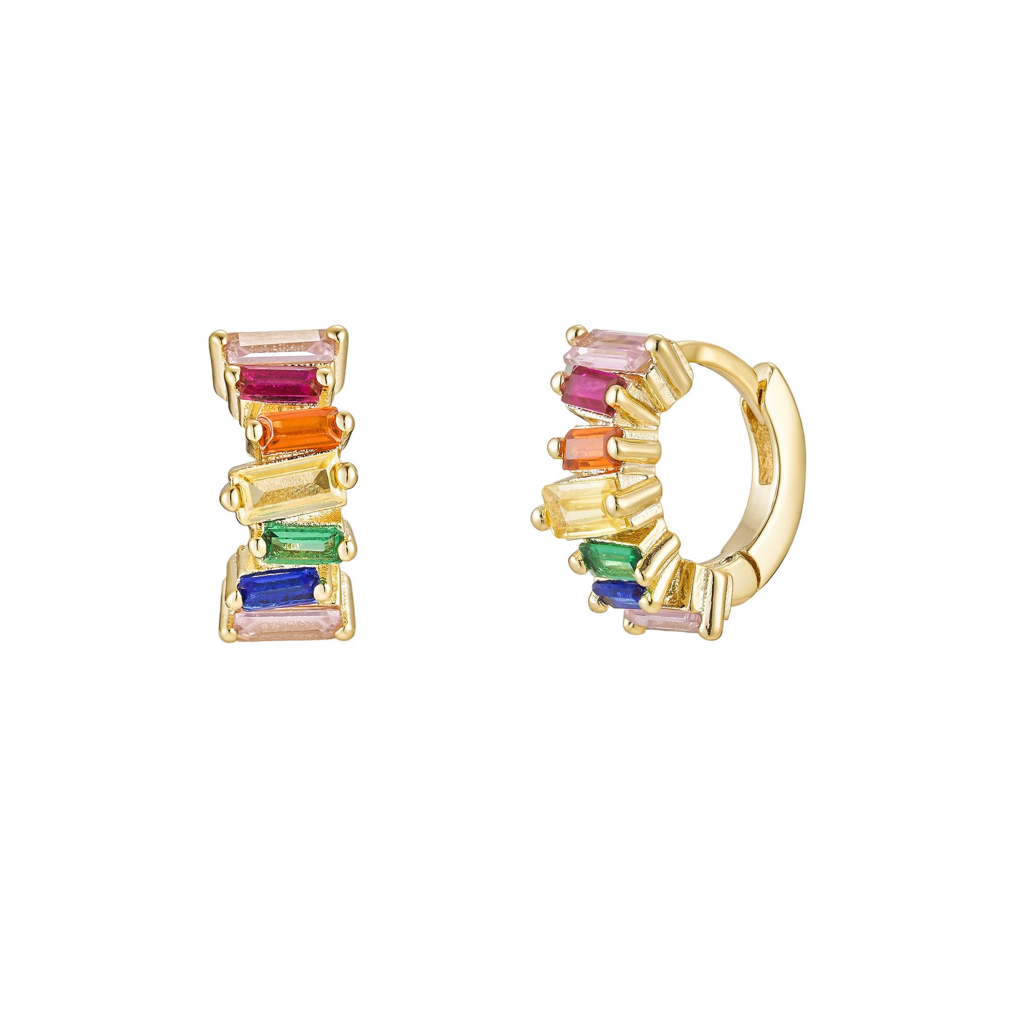 Color Vibe Huggie Hoops, Gold