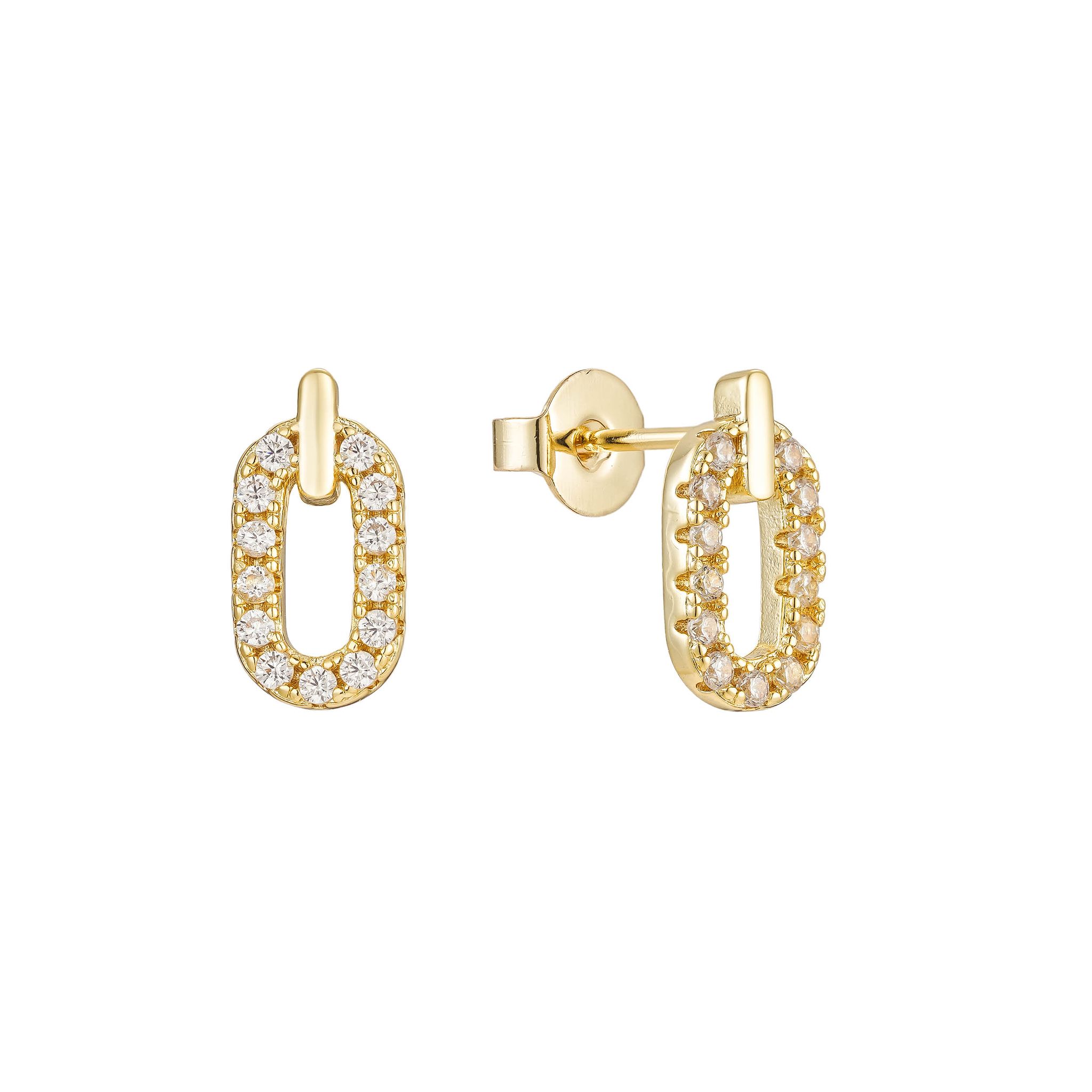 Sparkle Detail Earrings, Gold