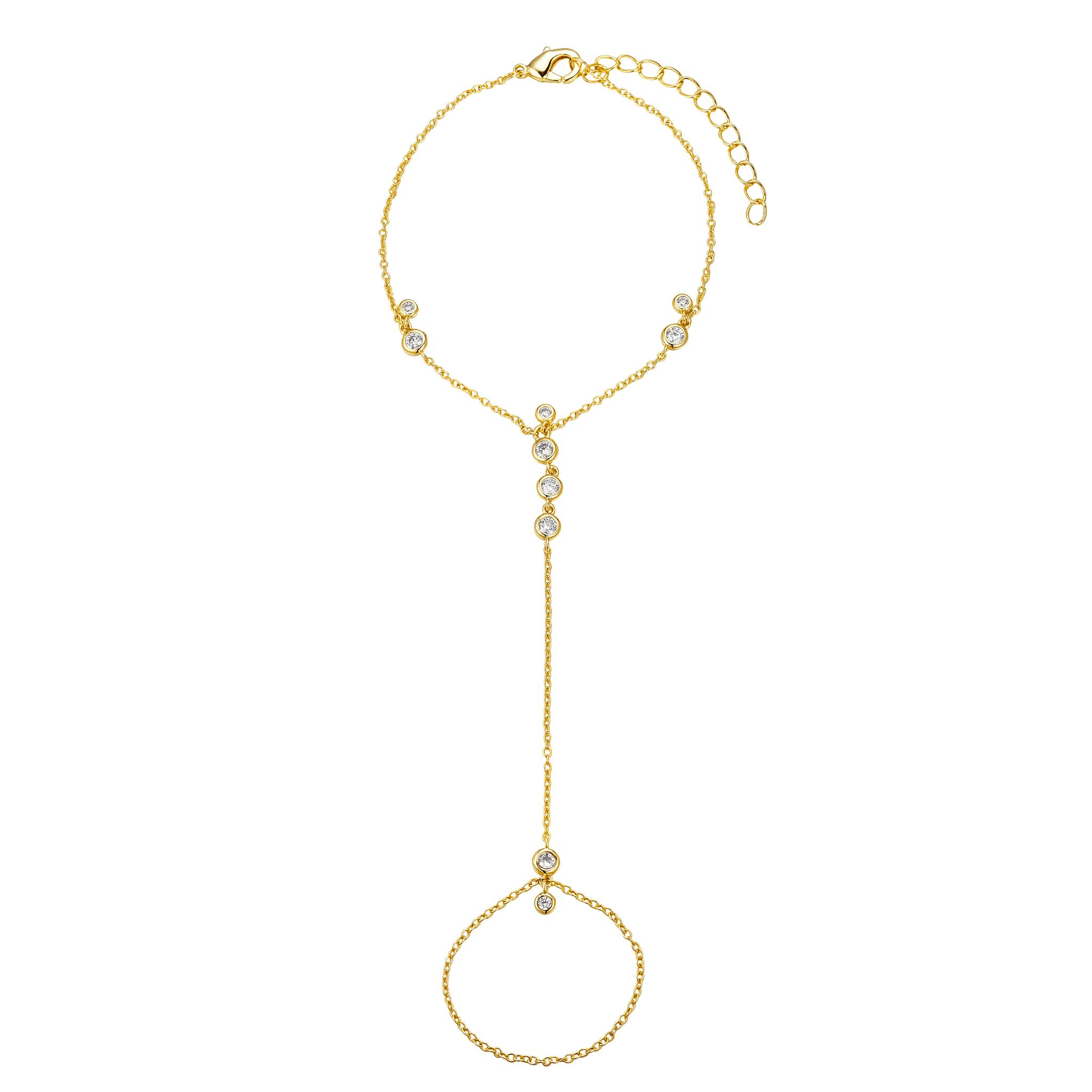 Just Wow Hand Chain, Gold