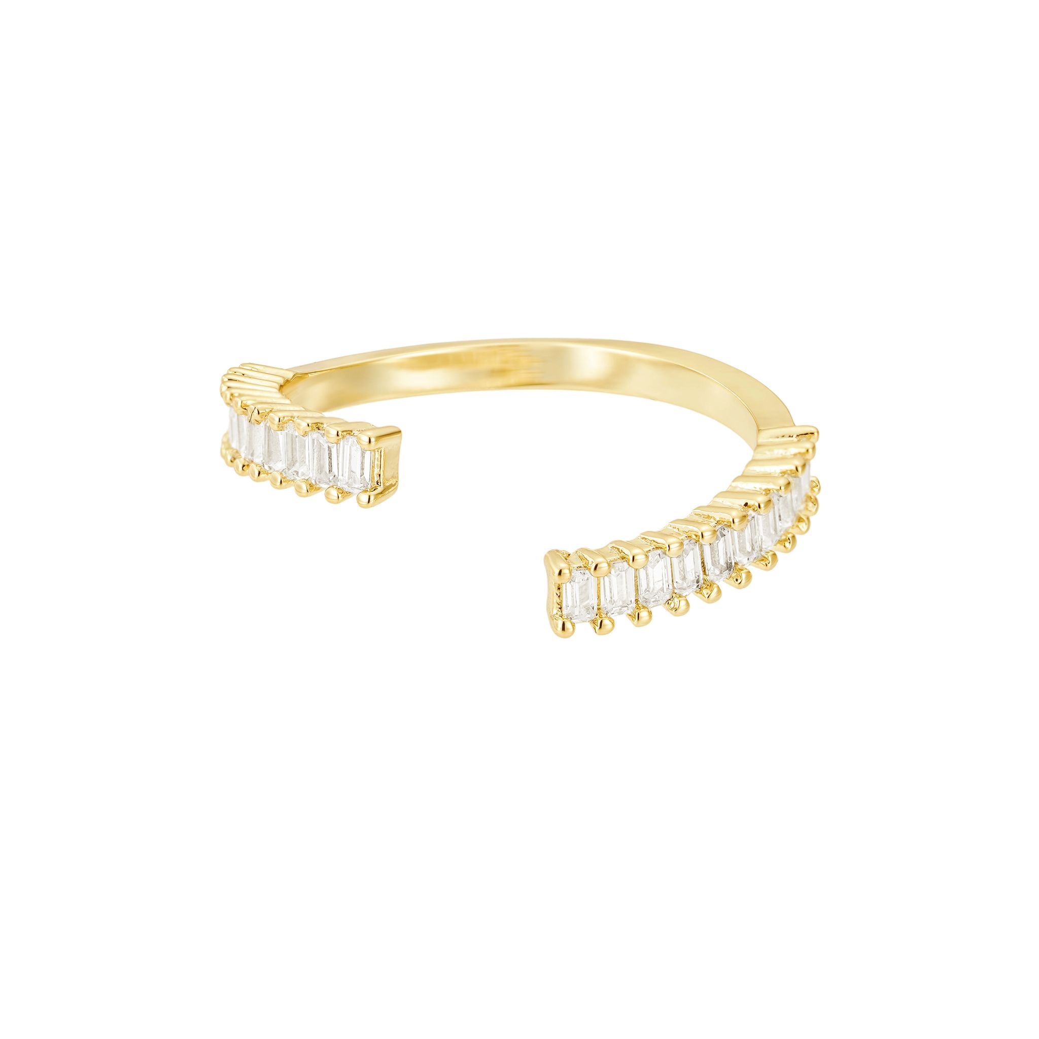 Sparkling Bars Ring, Gold