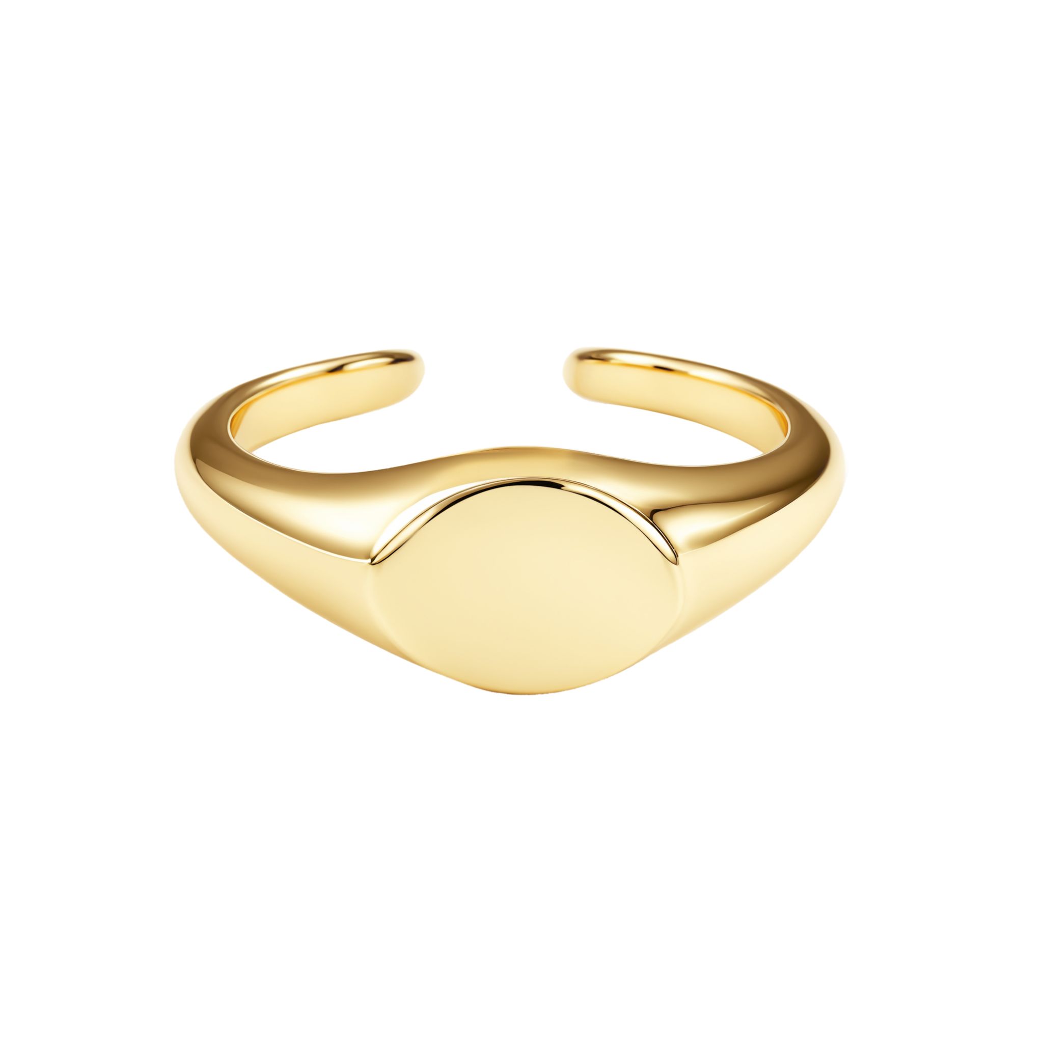 Blank Oval Ring, Gold