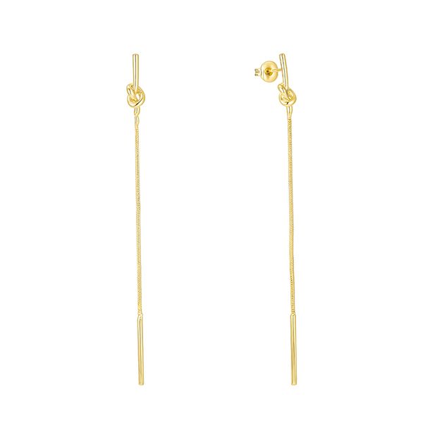 Golden Line Earrings, Gold
