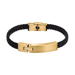 Armband i stål och läder Armband i stål och läder