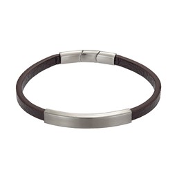 Armband i stål och läder Armband i stål och läder