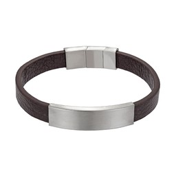Armband i stål och läder Armband i stål och läder