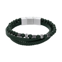 Armband i stål och läder Armband i stål och läder