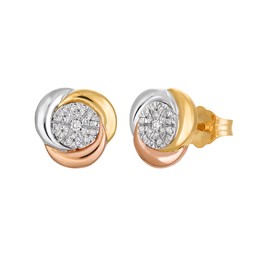Diamantörhängen i 18K flerfärgat guld Diamantörhängen i 18K flerfärgat guld