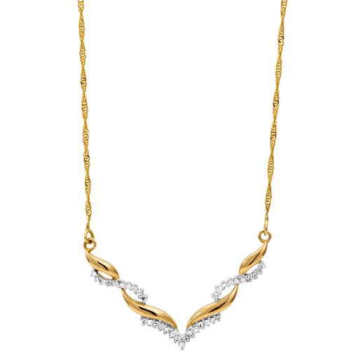 Diamanthalsband i 18K guld