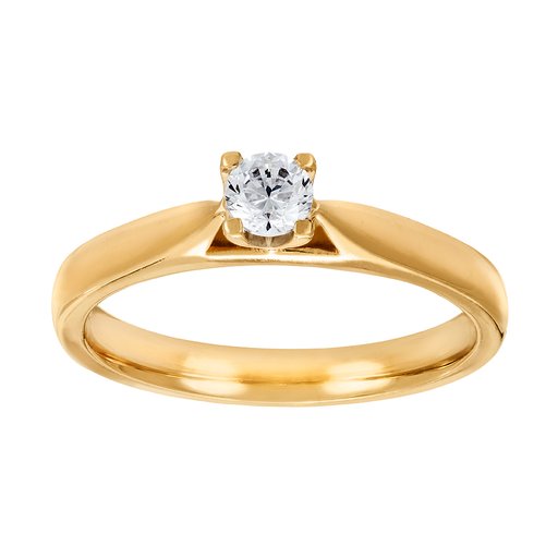 Diamantring i 18K guld