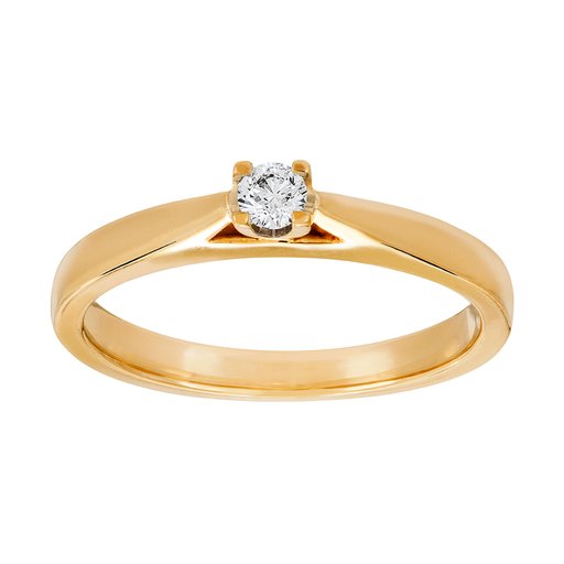 Diamantring i 18K guld