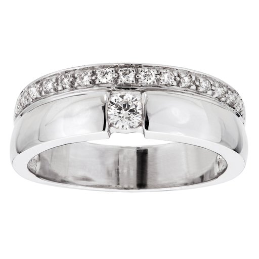 Diamantring i 18K guld