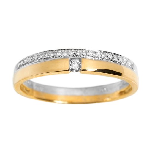 Diamantring i 18K guld