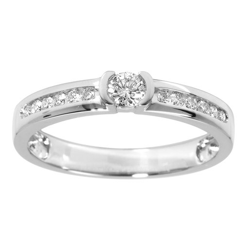 Diamantring i 18k guld