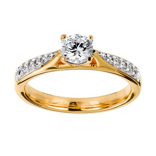 Diamantring i 18K guld