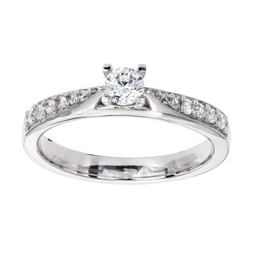 Diamantring i 18K guld