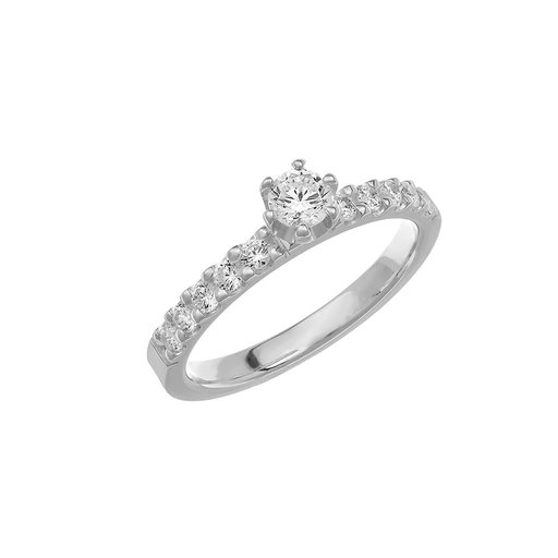 Diamantring i 18K guld