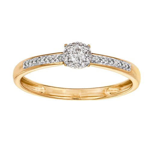 Diamantring i 18K guld