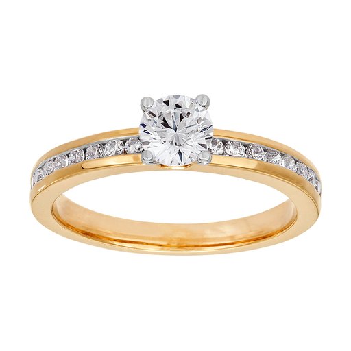 Diamantring i 18K guld