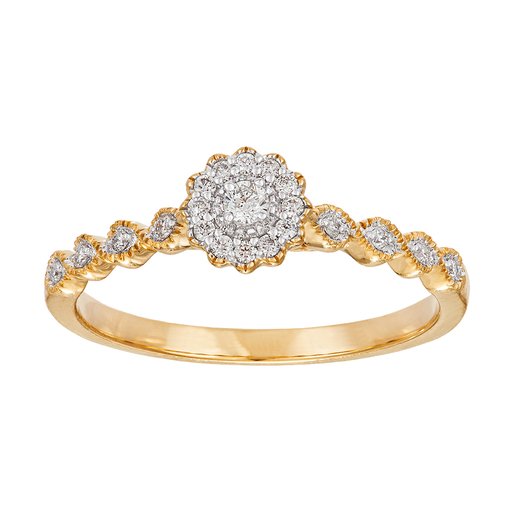 Diamantring i 18K guld