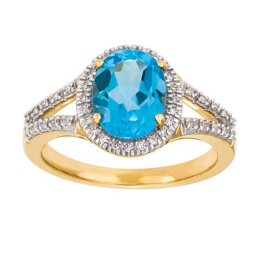 Diamantring i 18K guld