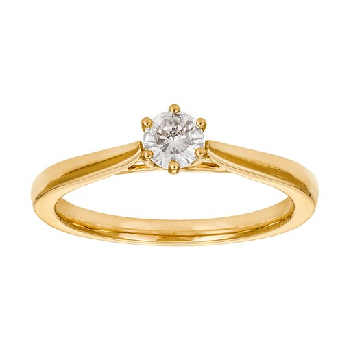 Diamantring i 18K guld