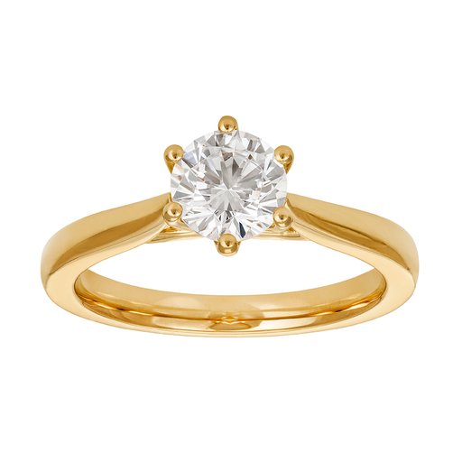 Diamantring i 18K guld