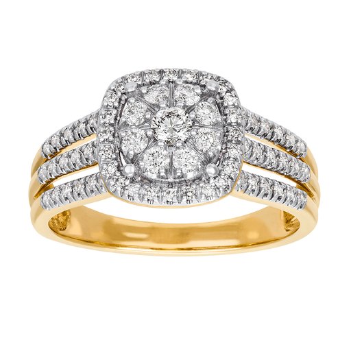 Diamantring i 18K guld