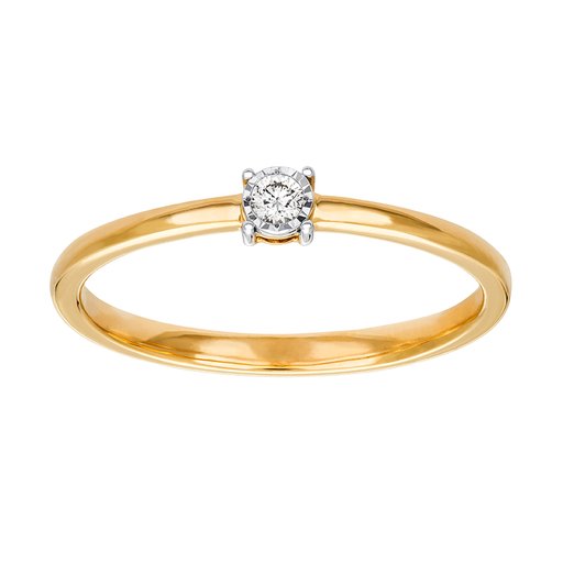 Diamantring i 18K guld