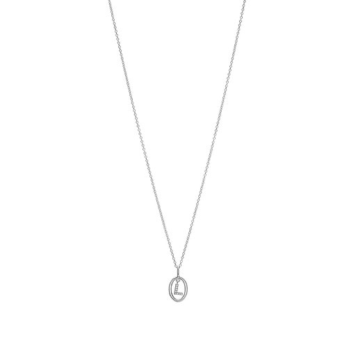 Halsband i äkta silver bokstav L