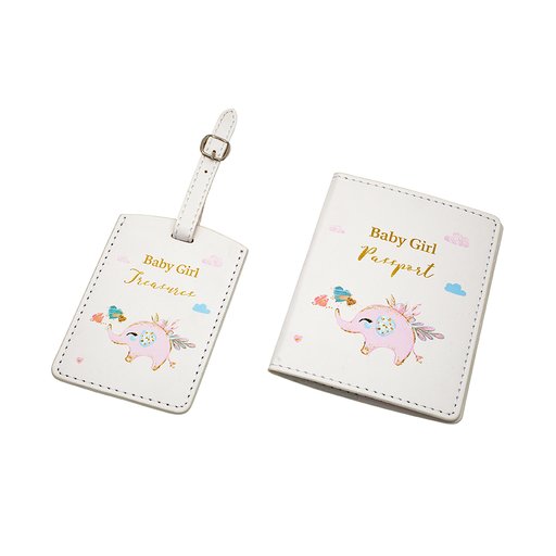 Passfodral och bagagetag Baby Girl