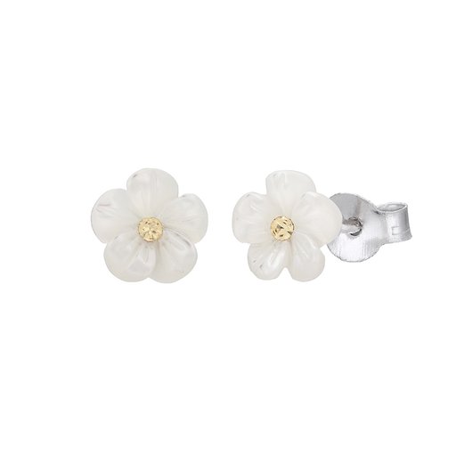 Örhängen i äkta silver med blommor