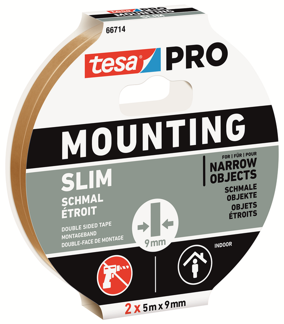 TESA PRO MONTERINGSTAPE SLIM 66714 9mm