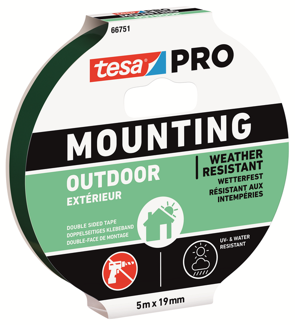 TESA PRO UDENDØRS MONTERINGSBÅND 19mm