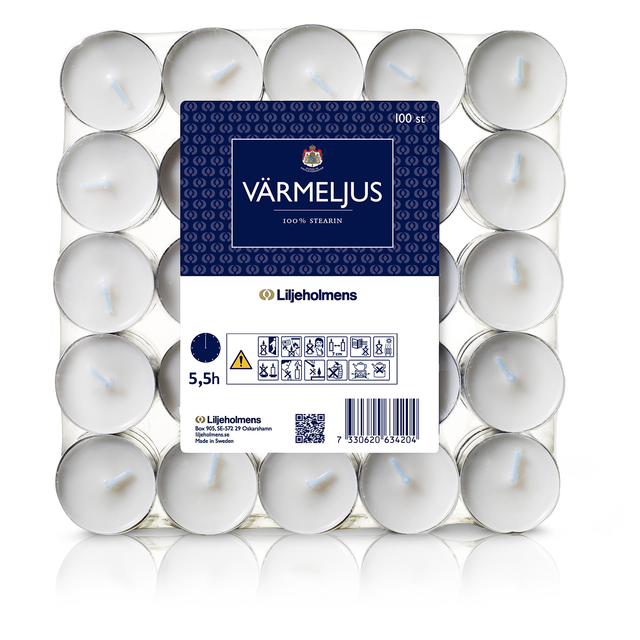 Värmeljus, 100% stearin 21 mm