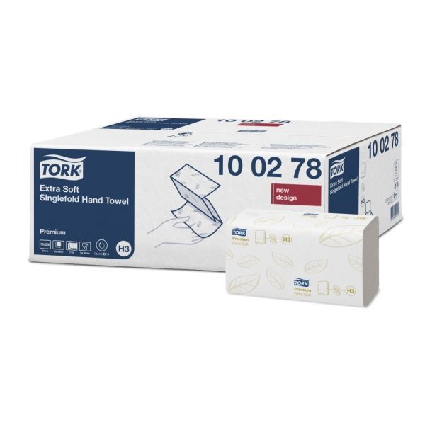 Tork, extra mjuk singelfolded handduk H3 100278 Premium