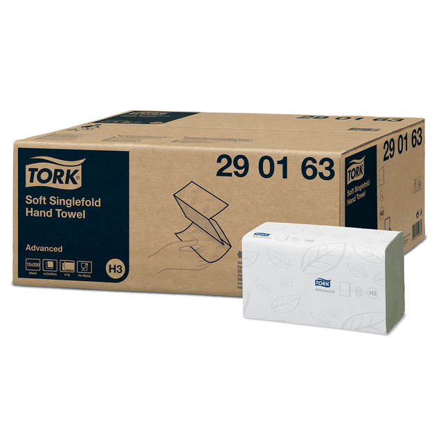 Tork, mjuk singelfolded handduk H3 290163 Advanced