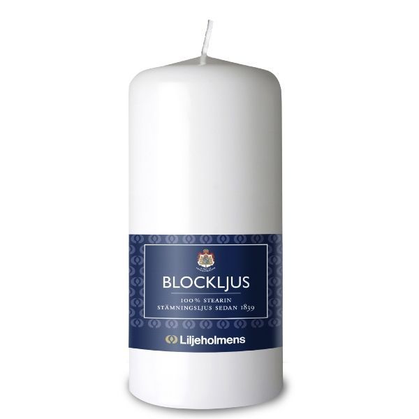 Blockljus, vit 58 mm
