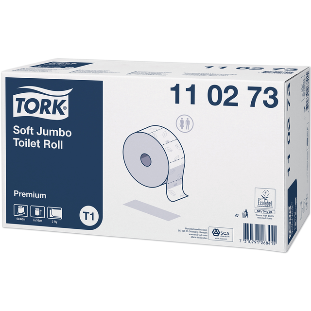 Tork, jumbo mjukt toalettpapper T1 110273 kg